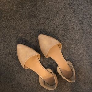 Tan leather flats